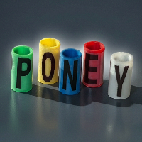Lot de 5 tubes lettre Petit Président Pony Games Ponymasters